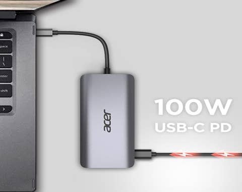 Acer 12in1 Type C dongle | Zilver