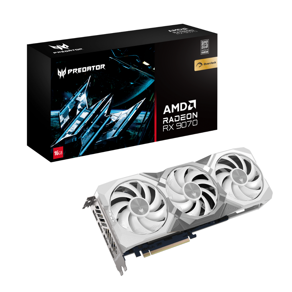 Predator BiFrost Radeon™ RX 9070 OC 16GB White Edition Grafische Kaart