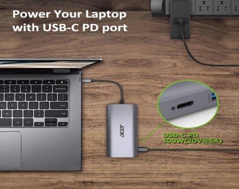 Acer 12in1 Type C dongle | Zilver