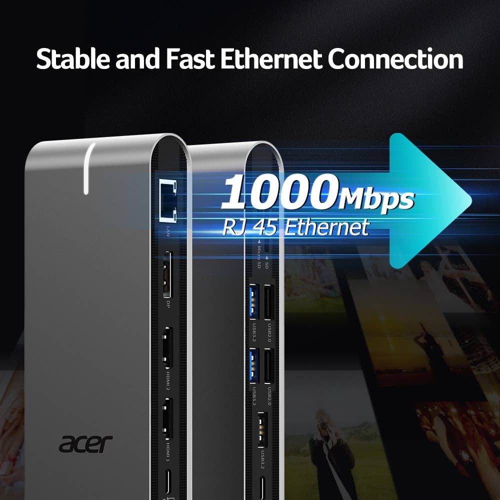 Acer USB-C universeel dockingstation 15-in-1