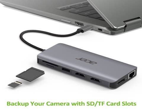 Acer 12in1 Type C dongle | Zilver