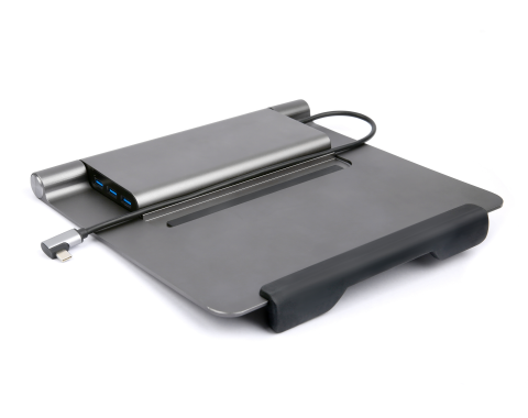 Notebookstandaard met geïntegreerde 5 in 1 dockingstation